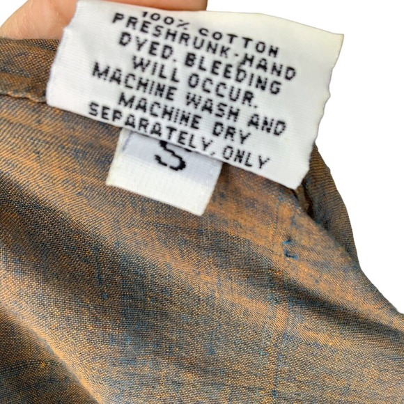 CP Shades Top Small Tan Multi Iridescent Trim Wrap Tunic Duster Lagenlook Boho - Picture 11 of 12